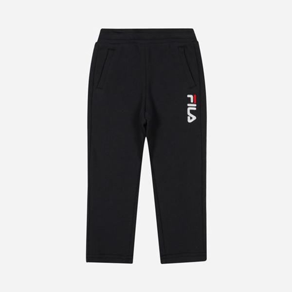 Fila Nohavice Detske Čierne - Uno Fleece Vypredaj - Slovakia 50697-WQDZ